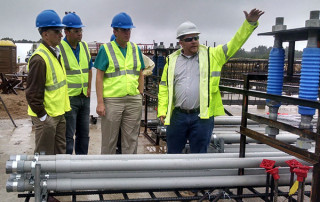 Legislators in hard hats