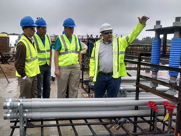 Legislators in hard hats